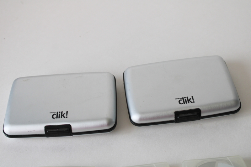 photo of vintage PC computer Iomega Clik! card drives & storage disc lot 40 MB Pocket Zip mini disks used #3